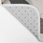 Woman in Stripes Holding a White Rabbit Bath Mat Gallery Image 2