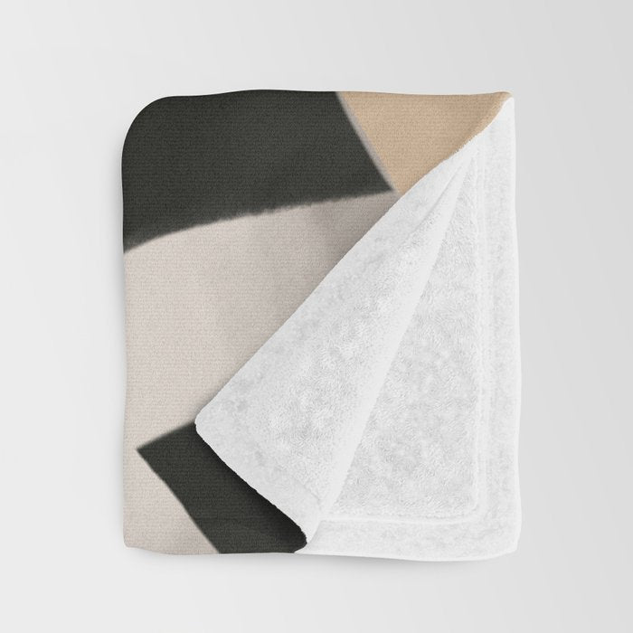 Woman in Stripes Holding a White Rabbit Throw Blanket Gallery Image 3