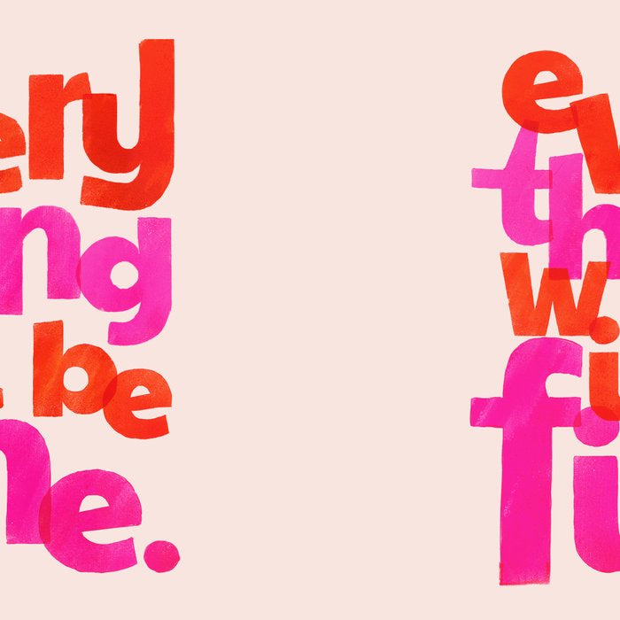 Everything Will Be Fine Typography Coffee Mug Gallery Image 2