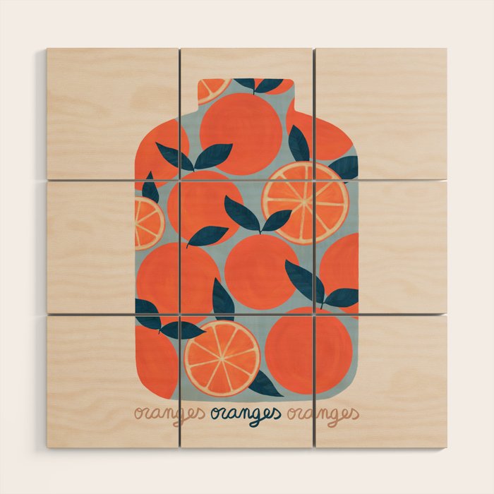 Canned Oranges Wood Wall Art Gallery Image 1