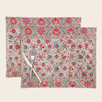Bokhara  Antique Uzbek Suzani Embroidery Print Placemat Gallery Image 1