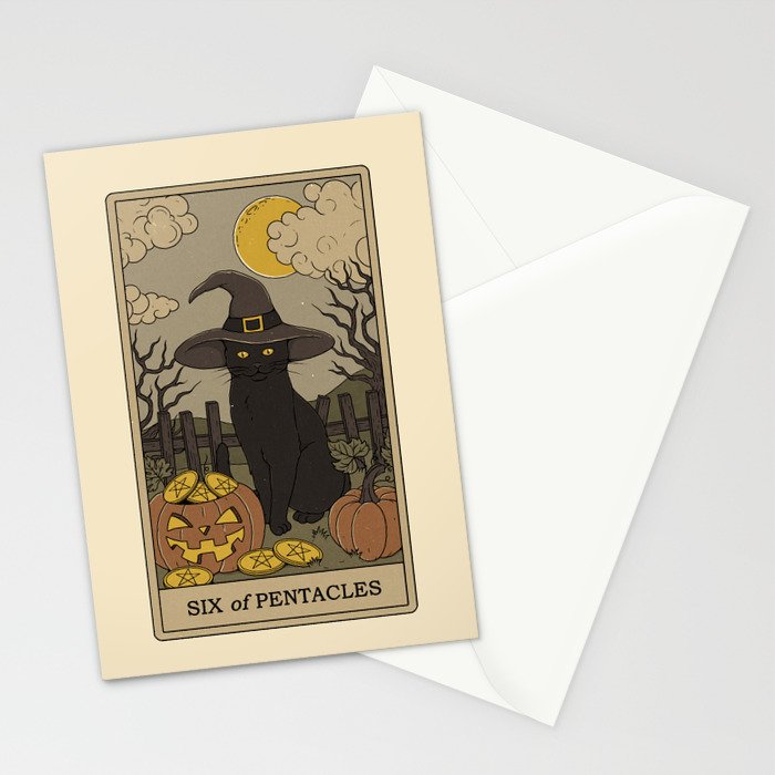 Six of Pentacles Stationery Card Gallery Image 2