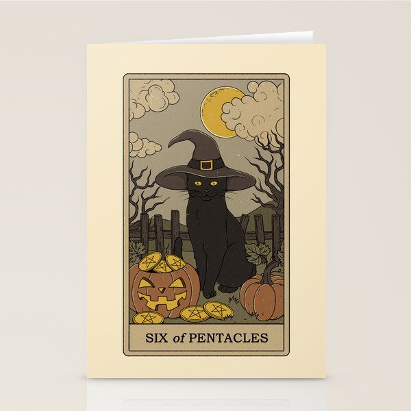Six of Pentacles Stationery Card Gallery Image 2