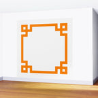 Orange Greek Key Square Border Wall Mural Gallery Image 2