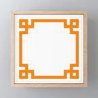 Orange Greek Key Square Border Mini Art Print Gallery Image 1