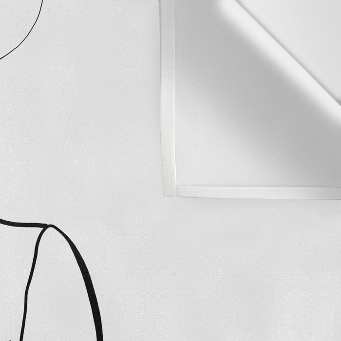 Female Figure Line Art Wall Tapestry Gallery Image 3