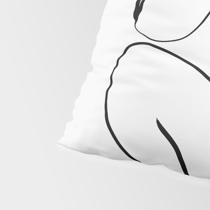 Female Figure Line Art Pillow Sham Gallery Image 4