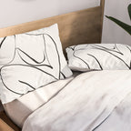 Female Figure Line Art Pillow Sham Gallery Image 2
