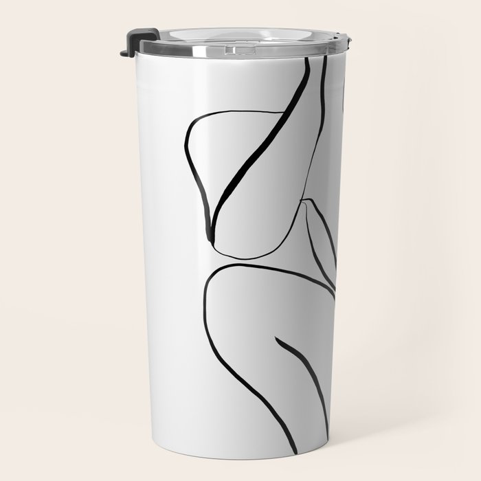 Female Figure Line Art Travel Mug Gallery Image 3
