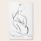 Female Figure Line Art Cutting Board Gallery Image 1