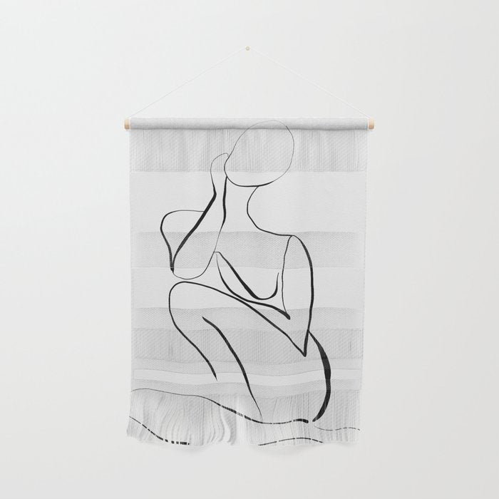 Female Figure Line Art Wall Hanging Gallery Image 1