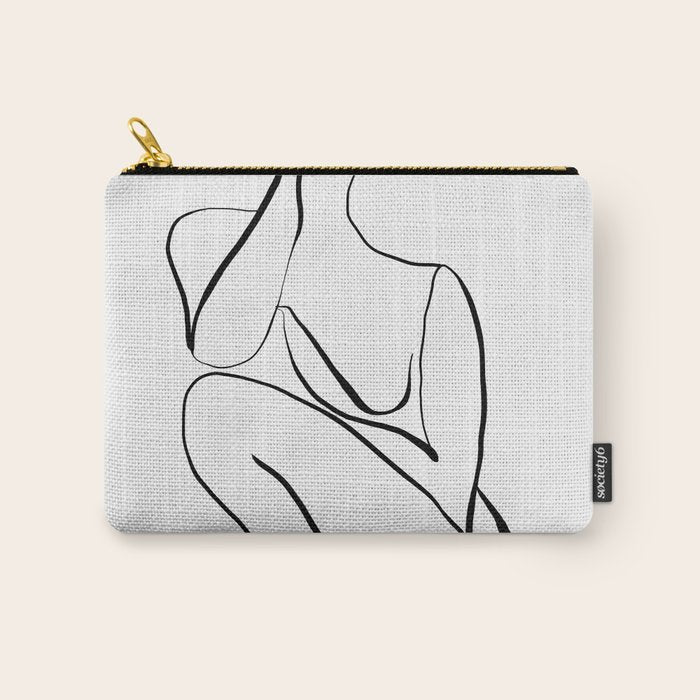 Female Figure Line Art Carry All Pouch Gallery Image 1