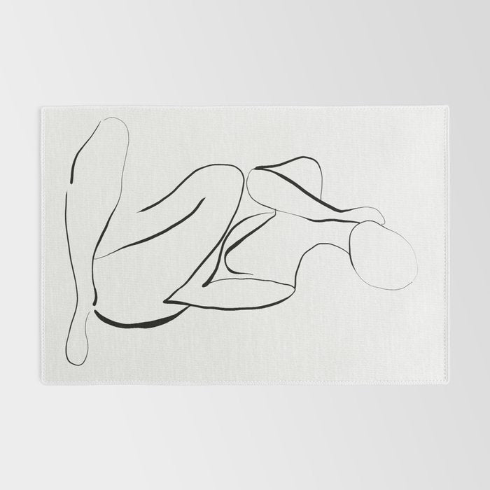 Female Figure Line Art Rug Gallery Image 2
