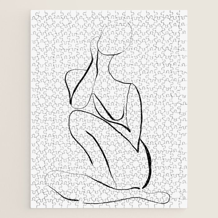 Female Figure Line Art Jigsaw Puzzle Gallery Image 1