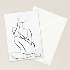 Female Figure Line Art Stationery Card Gallery Image 2