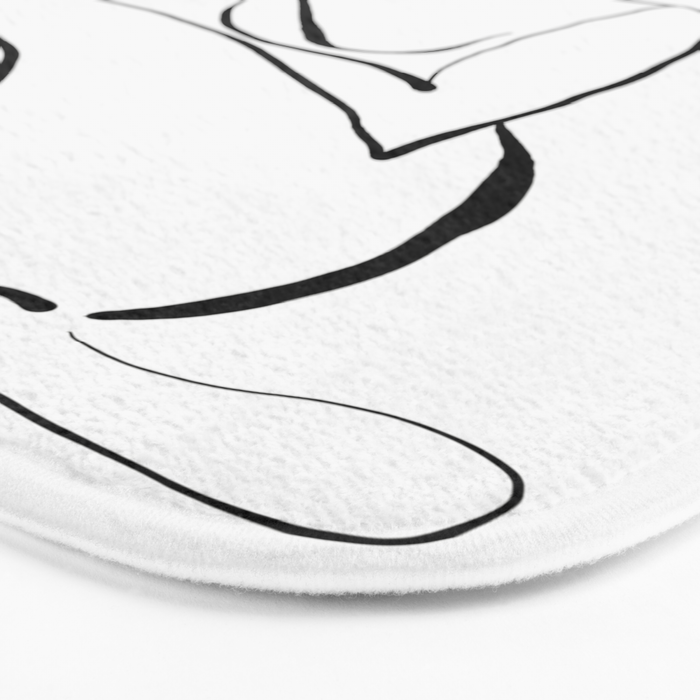 Female Figure Line Art Bath Mat Gallery Image 3