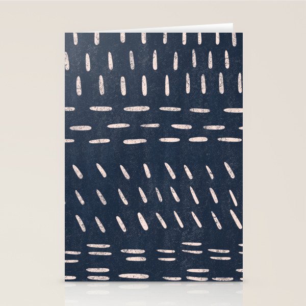 Mudcloth Distress Denim Stationery Card Gallery Image 2