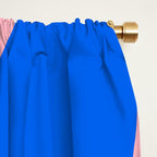 Copacetic Retro Abstract Pattern Pink Orange-Red Bright Blue Window Curtain Gallery Image 2