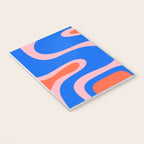 Copacetic Retro Abstract Pattern Pink Orange-Red Bright Blue Notebook Gallery Image 3