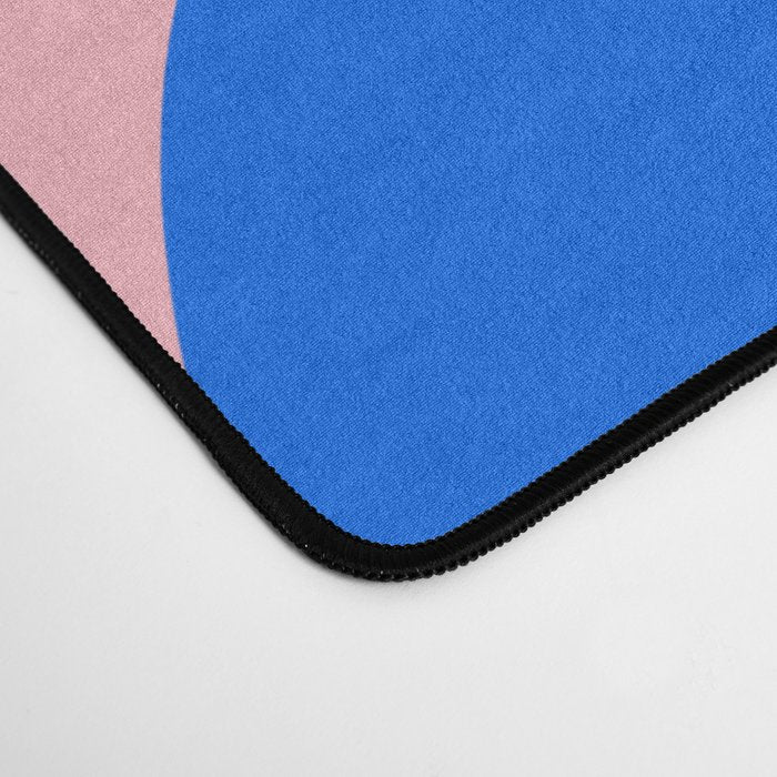 Copacetic Retro Abstract Pattern Pink Orange-Red Bright Blue Desk Mat Gallery Image 4