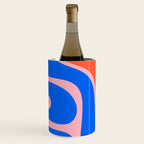 Copacetic Retro Abstract Pattern Pink Orange-Red Bright Blue Wine Chiller Gallery Image 1