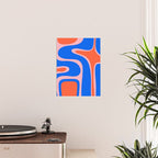 Copacetic Retro Abstract Pattern Pink Orange-Red Bright Blue Poster Gallery Image 2