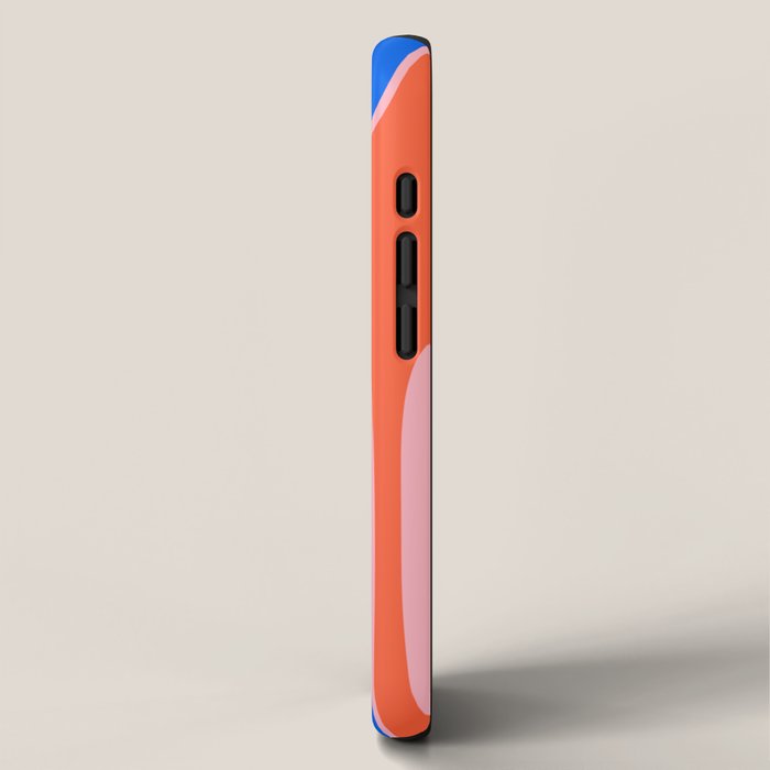 Copacetic Retro Abstract Pattern Pink Orange-Red Bright Blue iPhone Case Gallery Image 2