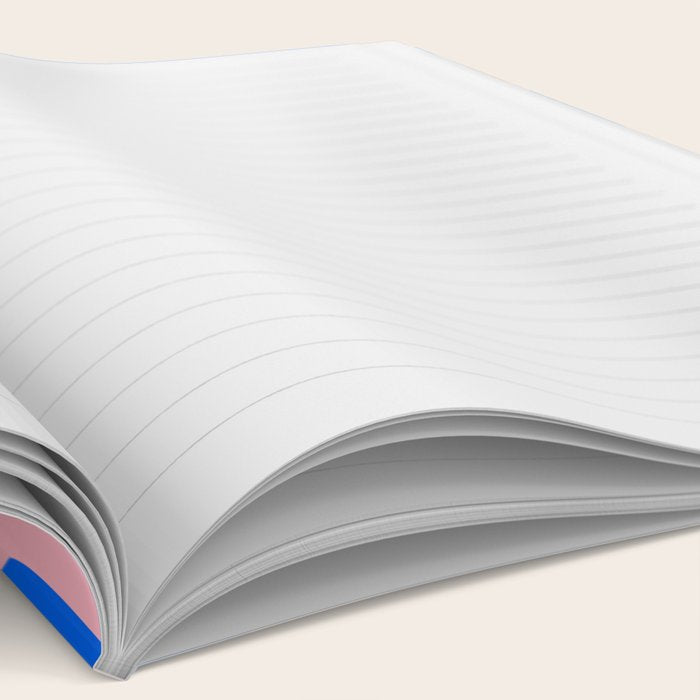 Copacetic Retro Abstract Pattern Pink Orange-Red Bright Blue Notebook Gallery Image 2