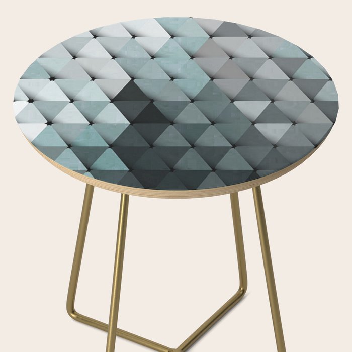 Triangles Teal Gray Side Table Gallery Image 2