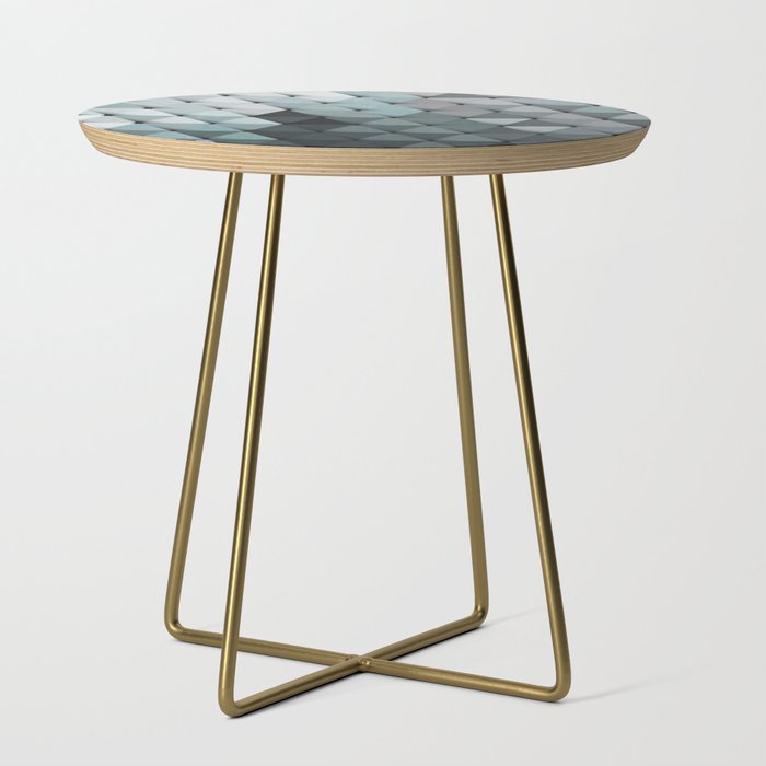 Triangles Teal Gray Side Table Gallery Image 1