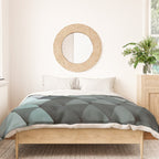 Triangles Teal Gray Duvet Cover Gallery Image 3