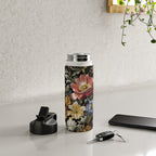 Countryside Bloom Ethereal Dark Floral Water Bottle Gallery Image 4