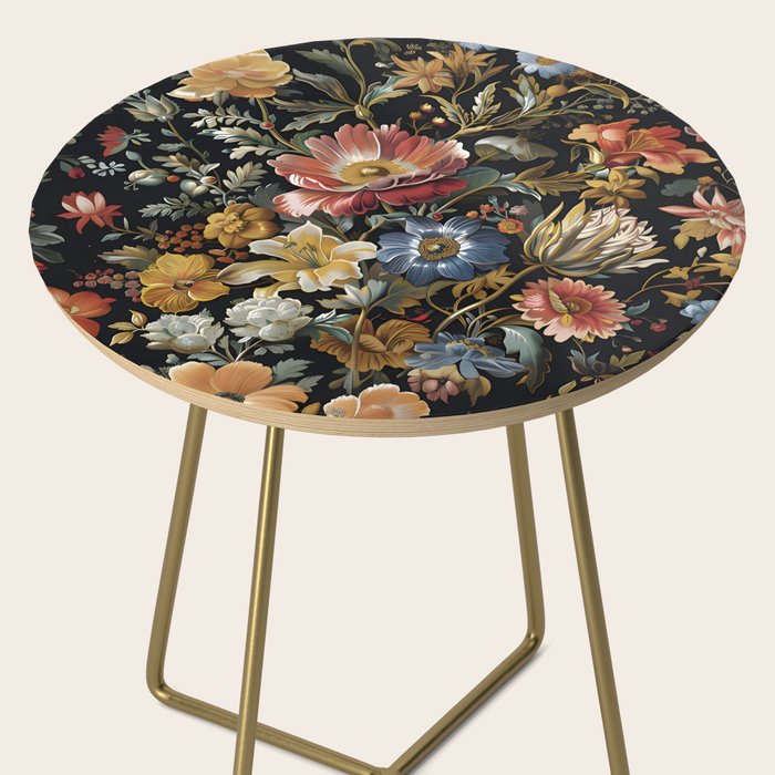 Countryside Bloom Ethereal Dark Floral Side Table Gallery Image 2