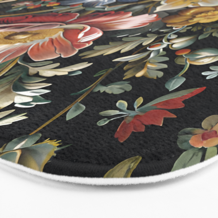 Countryside Bloom Ethereal Dark Floral Bath Mat Gallery Image 3