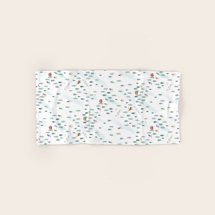 Alpine Ski Slopes Bath Towel Gallery Image 1