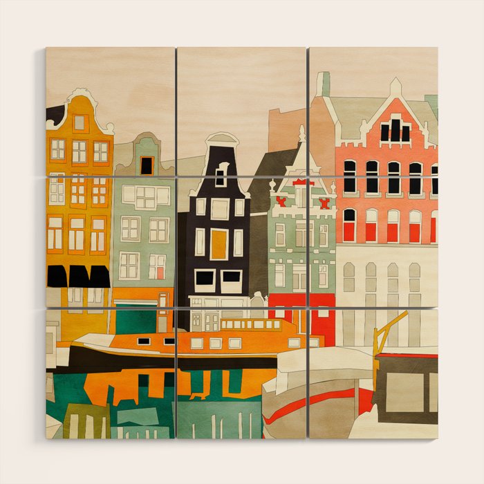 Amsterdam Wood Wall Art Gallery Image 1