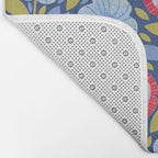 Folk Floral Blossoms in Eggplant Purple Bath Mat Gallery Image 2
