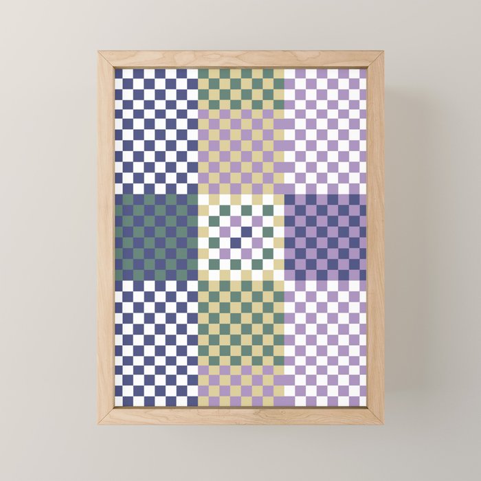 Bold colors block grid C Mini Art Print Gallery Image 1
