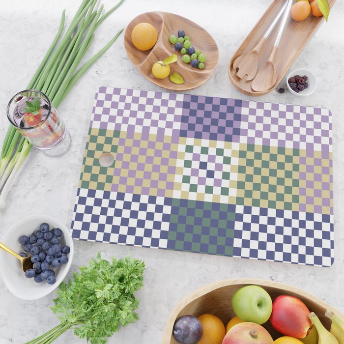 Bold colors block grid C Cutting Board Gallery Image 2