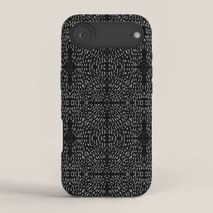 Celestial Stars Art, Black and White, Boho Wall Art iPhone Case Gallery Image 2