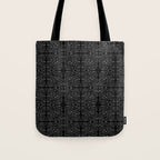 Celestial Stars Art, Black and White, Boho Wall Art Tote Bag Gallery Image 1