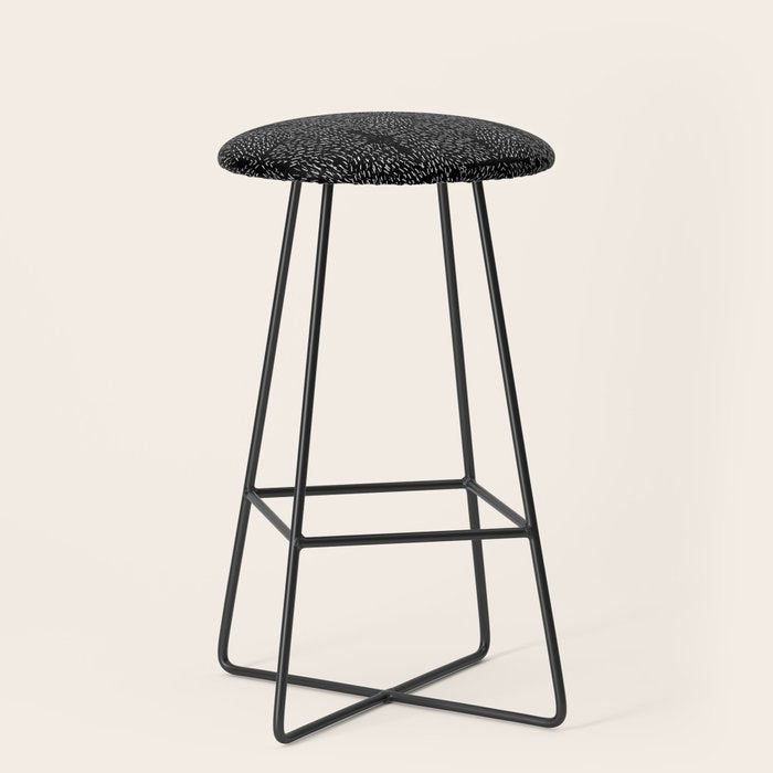 Celestial Stars Art, Black and White, Boho Wall Art Stool Gallery Image 1