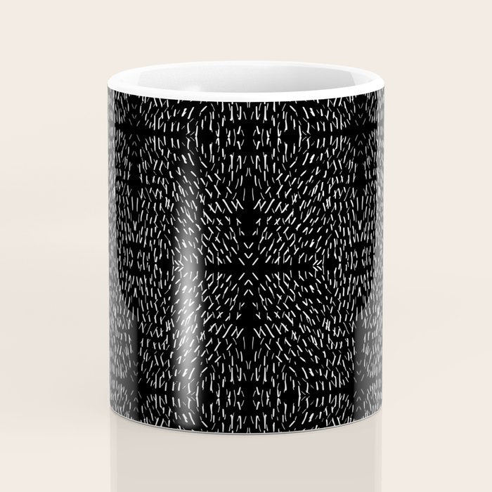 Celestial Stars Art, Black and White, Boho Wall Art Coffee Mug Gallery Image 4