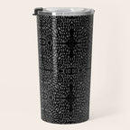 Celestial Stars Art, Black and White, Boho Wall Art Travel Mug Gallery Image 3