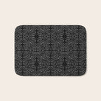 Celestial Stars Art, Black and White, Boho Wall Art Bath Mat Gallery Image 1