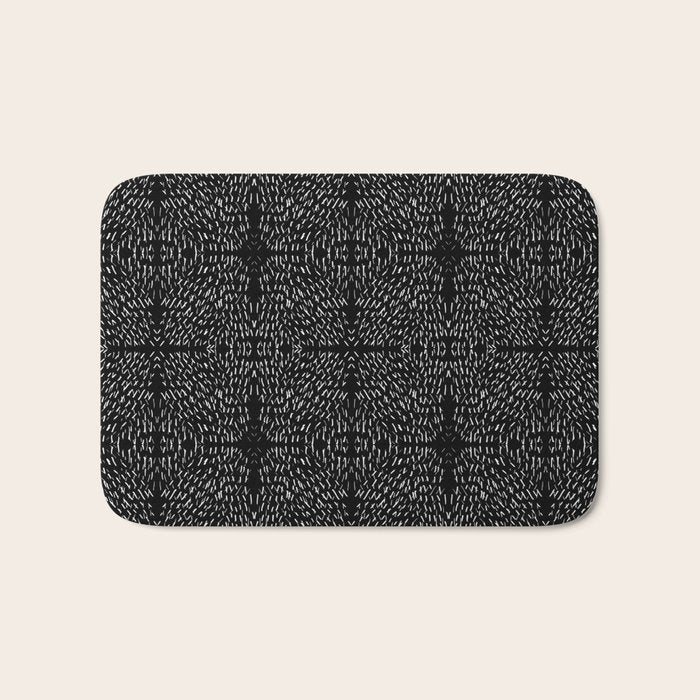 Celestial Stars Art, Black and White, Boho Wall Art Bath Mat Gallery Image 1