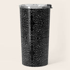 Celestial Stars Art, Black and White, Boho Wall Art Travel Mug Gallery Image 2