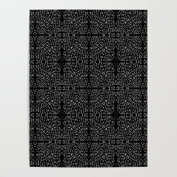 Celestial Stars Art, Black and White, Boho Wall Art Poster Gallery Image 4