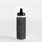 Celestial Stars Art, Black and White, Boho Wall Art Water Bottle Gallery Image 2