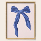 Blue realistic bow  Serving Tray Gallery Image 1